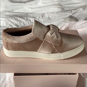Blush slip on Sneakers with Bow